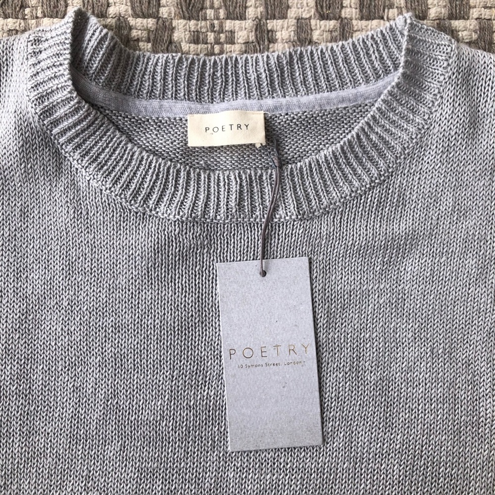 Poetry short sleeve linen knit sweater top size 6 - Picture 5 of 13